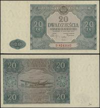 20 złotych 15.05.1946, seria D, numeracja 024314