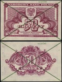 50 groszy 1944, bez serii i numeracji, zielone d