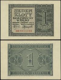 1 złoty 1.08.1941, seria BD, numeracja 6015425, 