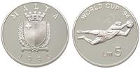 5 lirów 1993, srebro '925' 31.43 g, stempel lust