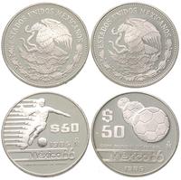 2x 50 pesos 1985,1986, srebro 925, KM. 515, 523