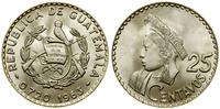 25 centavo 1963, Gwatemala, srebro próby 720, ok