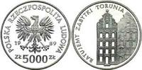 5.000 złotych 1989, Warszawa, Zabytki Torunia, s