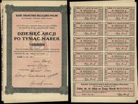 Polska, 10 akcji na okaziciela po 1.000 marek, lipiec 1923
