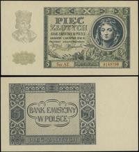 5 złotych 1.08.1941, seria AE, numeracja 8149798
