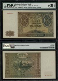 100 złotych 1.08.1941, seria D, numeracja 396871
