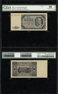 20 złotych 1.07.1948, seria BA, numeracja 482084