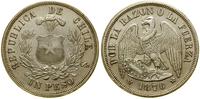 1 peso 1870, Santiago, srebro próby 900, ok. 25 
