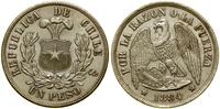 1 peso 1884, Santiago, srebro próby 900, ok. 25 