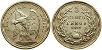 5 peso 1927, Santiago, srebro próby 900, ok. 25 