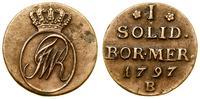szeląg 1797 B, Wrocław, moneta polakierowana, Ol
