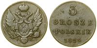 3 grosze polskie (trojak) 1829 FH, Warszawa, zie
