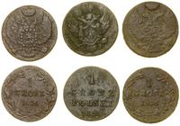 zestaw: 3 x 1 grosz 1834, 1835, 1836, Warszawa, 