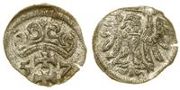 denar 1557, Gdańsk, odmiana z ozdobną koroną, rz