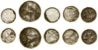 zestaw 5 denarów krzyżowych X/XI w., srebro, 0.5