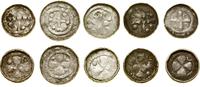 zestaw 5 denarów krzyżowych X/XI w., srebro, 0.6