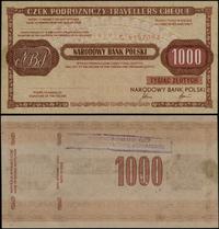 czek podróżniczy na 1.000 złotych (blanco) bez d