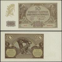 10 złotych 1.03.1940, seria J, numeracja 5456781