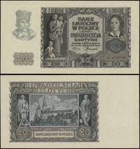 20 złotych 1.03.1940, seria K, numeracja 4100166