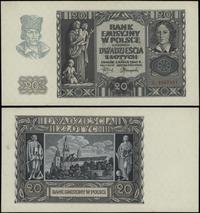 20 złotych 1.03.1940, seria L, numeracja 1487441