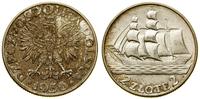 2 złote 1936, Warszawa, Żaglowiec, patyna, Parch