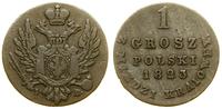 1 grosz polski z miedzi krajowej 1823 IB, Warsza
