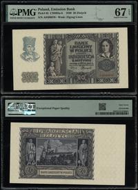 20 złotych 1.03.1940, seria A, numeracja 8496670