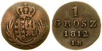 1 grosz 1812 IB, Warszawa, cyfry daty wąsko rozs