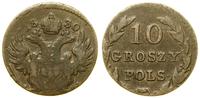 10 groszy 1830, Warszawa, niecentryczny awers, n
