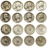 Stany Zjednoczone Ameryki (USA), zestaw 8 x 1/4 dolara, 1942, 2 x 1944, 1953, 1961, 1962, 1964 (