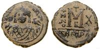 follis rok 10 (AD 591–592), Antiochia, Aw: Popie