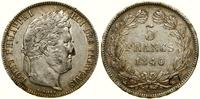 5 franków 1840 B, Rouen, srebro, 24.83 g, grafit