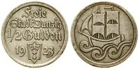 1/2 guldena 1923, Utrecht, Koga, moneta czyszczo
