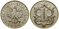 1 złoty 1929, Warszawa, nikiel, patyna, Parchimo