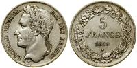 5 franków 1849, Bruksela, srebro próby 900, 24.8