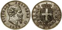 5 lirów 1876 R, Rzym, srebro próby 900, 24.87 g,