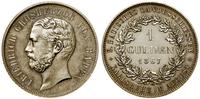 1 gulden 1867, Karlsruhe, lekkie przetarcia, ale