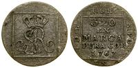 grosz srebrny 1767 FS, Warszawa, wąska korona na