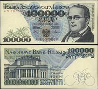 100.000 złotych 1.02.1990, seria AN numeracja 00