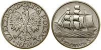 5 złotych 1936, Warszawa, Żaglowiec, moneta wytr