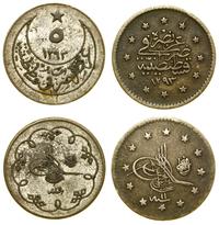 lot 2 monet, 5 para AH 1293 + 25 (AD 1900) oraz 