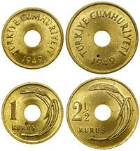 Turcja, lot 2 monet, 1949