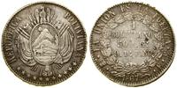 1 boliviano 1867 FE, Potosi, srebro próby 900, o