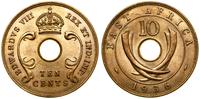 10 centów 1936, Londyn, brąz, piękne, KM 24