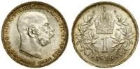 1 korona 1916, Wiedeń, piękne, patyna, Herinek 8