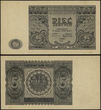 5 złotych 15.05.1946, druk fioletowy, bez oznacz