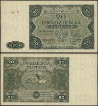 20 złotych 15.07.1947, seria D, numeracja 095349