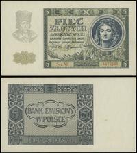 5 złotych 1.08.1941, seria AE, numeracja 4672383