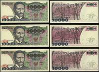 zestaw: 3 x 10.000 złotych 1.12.1988, serie W, B