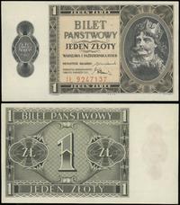 1 złoty 1.10.1938, seria IŁ, numeracja 9247137, 